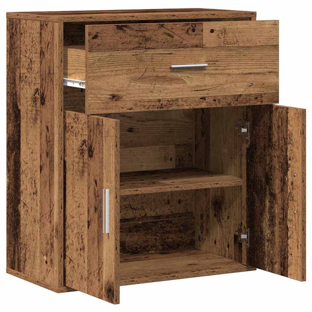 Sideboard with Drawer Old Wood 60 x 31 x 70 cm Engineered Wood
