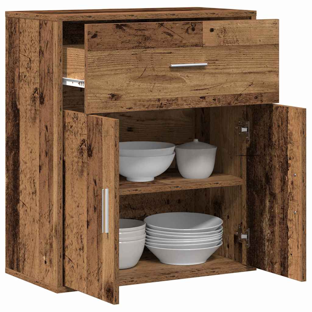 Sideboard with Drawer Old Wood 60 x 31 x 70 cm Engineered Wood