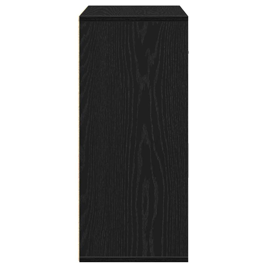 Sideboard with Drawer Black Oak 60 x 31 x 70 cm Engineered Wood