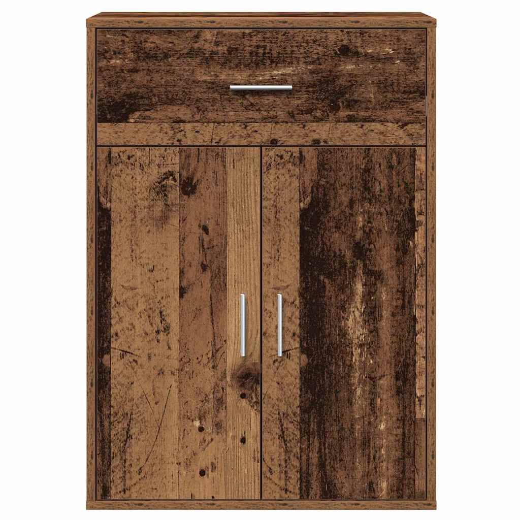 Sideboard with Drawer Old Wood 60 x 30 x 84 cm Engineered Wood