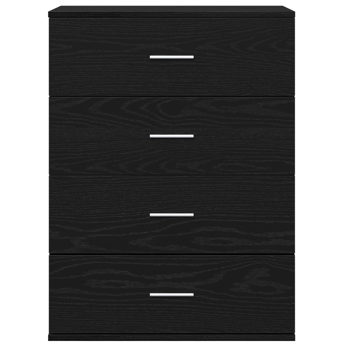 Sideboard with Drawer Black Oak 60 x 39 x 80 cm Engineered Wood