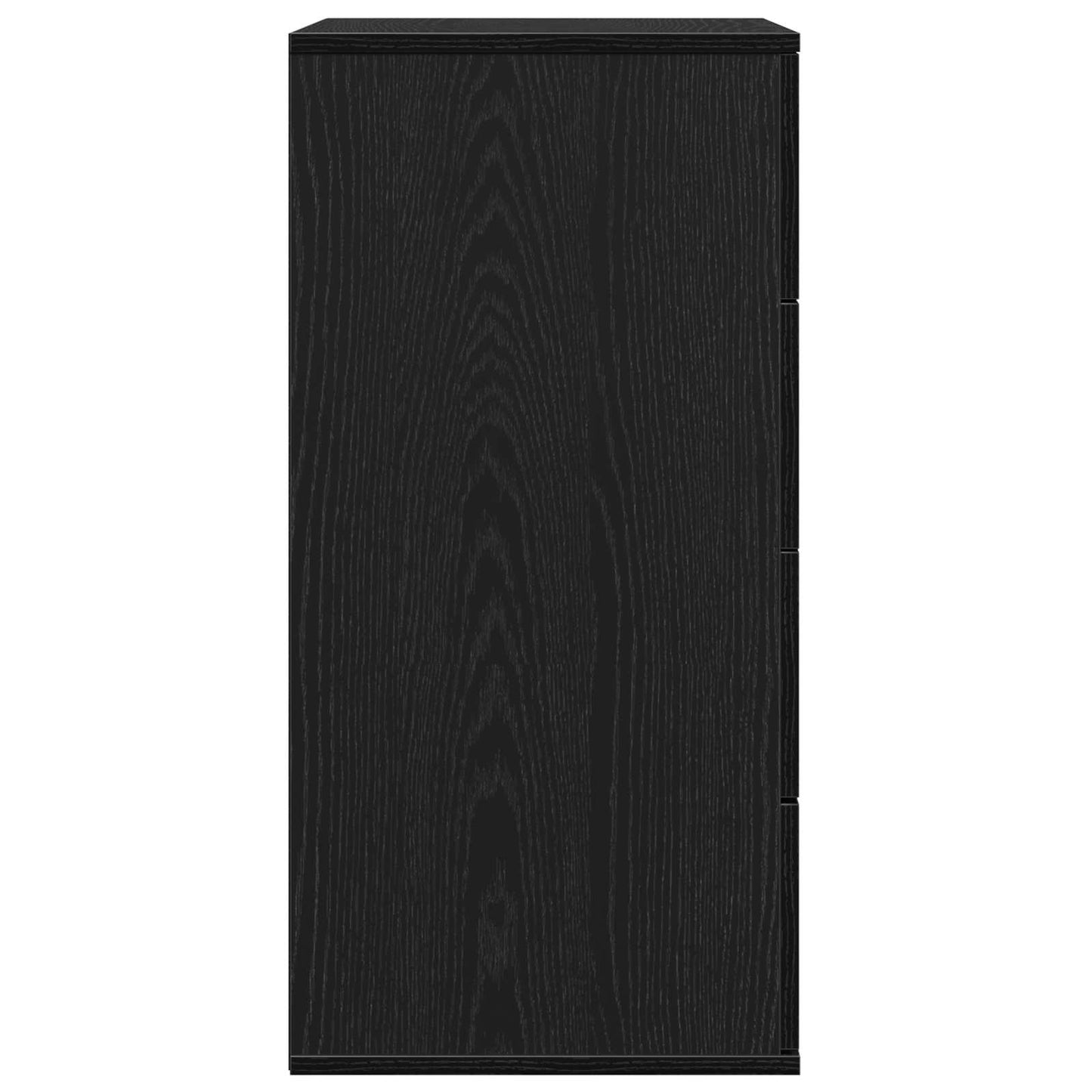Sideboard with Drawer Black Oak 60 x 39 x 80 cm Engineered Wood