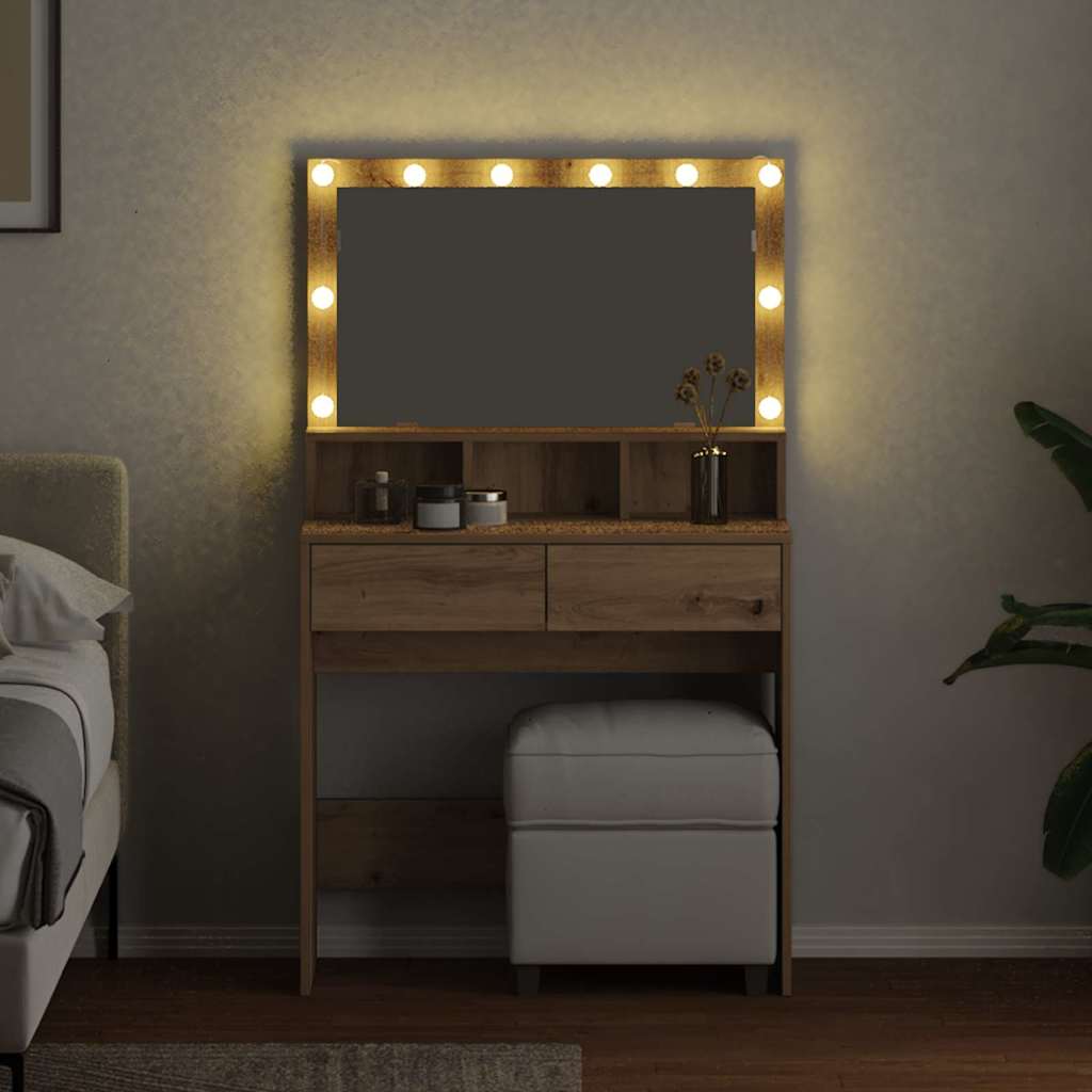 Dressing Table Artisan Oak 80 x 41 x 134.5 cm Engineered Wood
