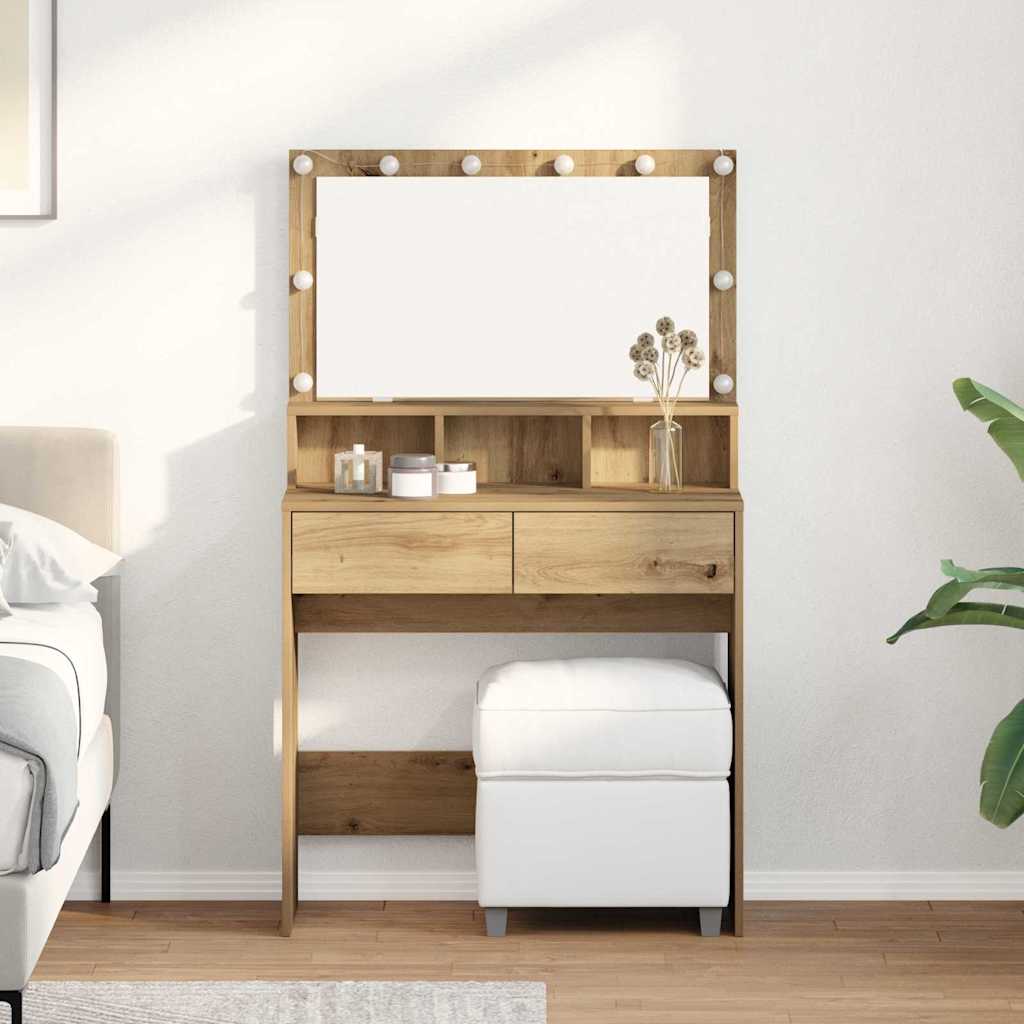 Dressing Table Artisan Oak 80 x 41 x 134.5 cm Engineered Wood