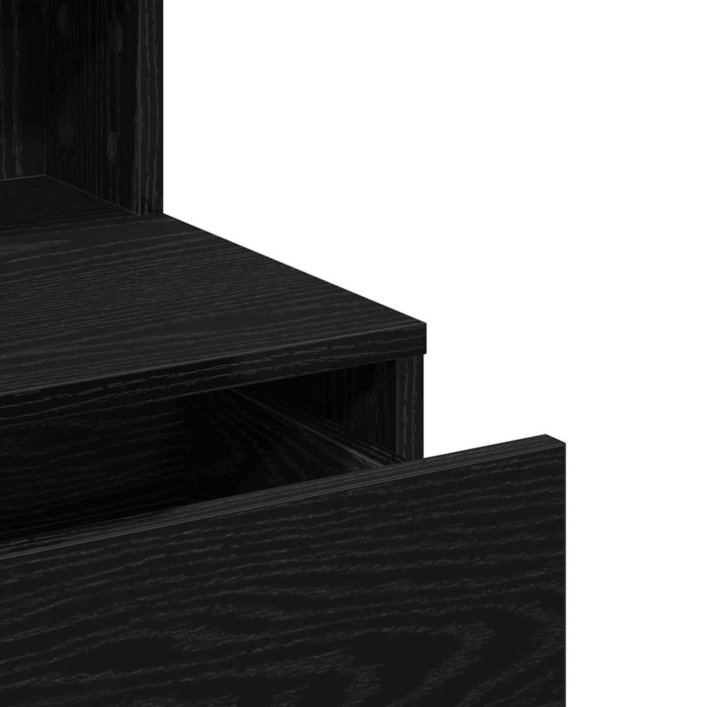 Dressing Table Black Oak 80 x 41 x 134.5 cm Engineered Wood