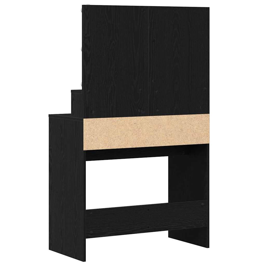 Dressing Table Black Oak 80 x 41 x 134.5 cm Engineered Wood