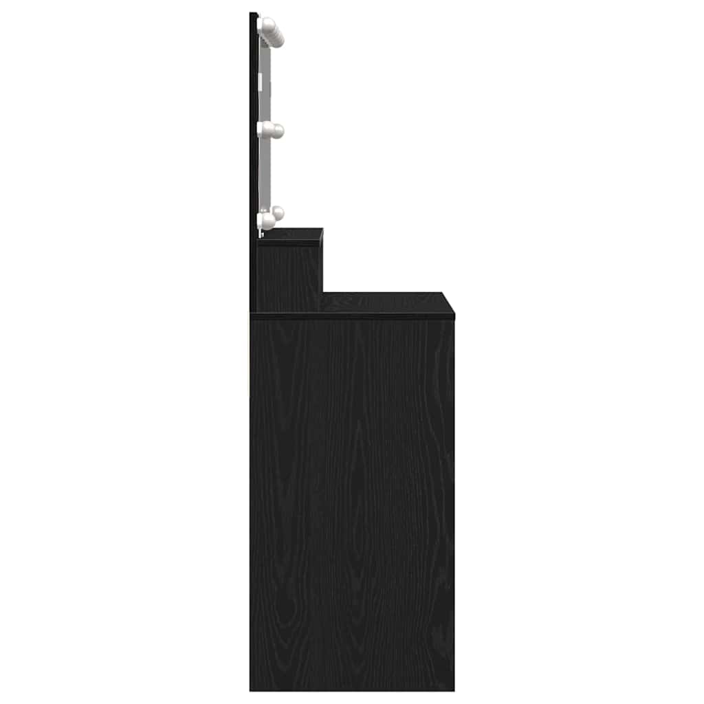 Dressing Table Black Oak 80 x 41 x 134.5 cm Engineered Wood