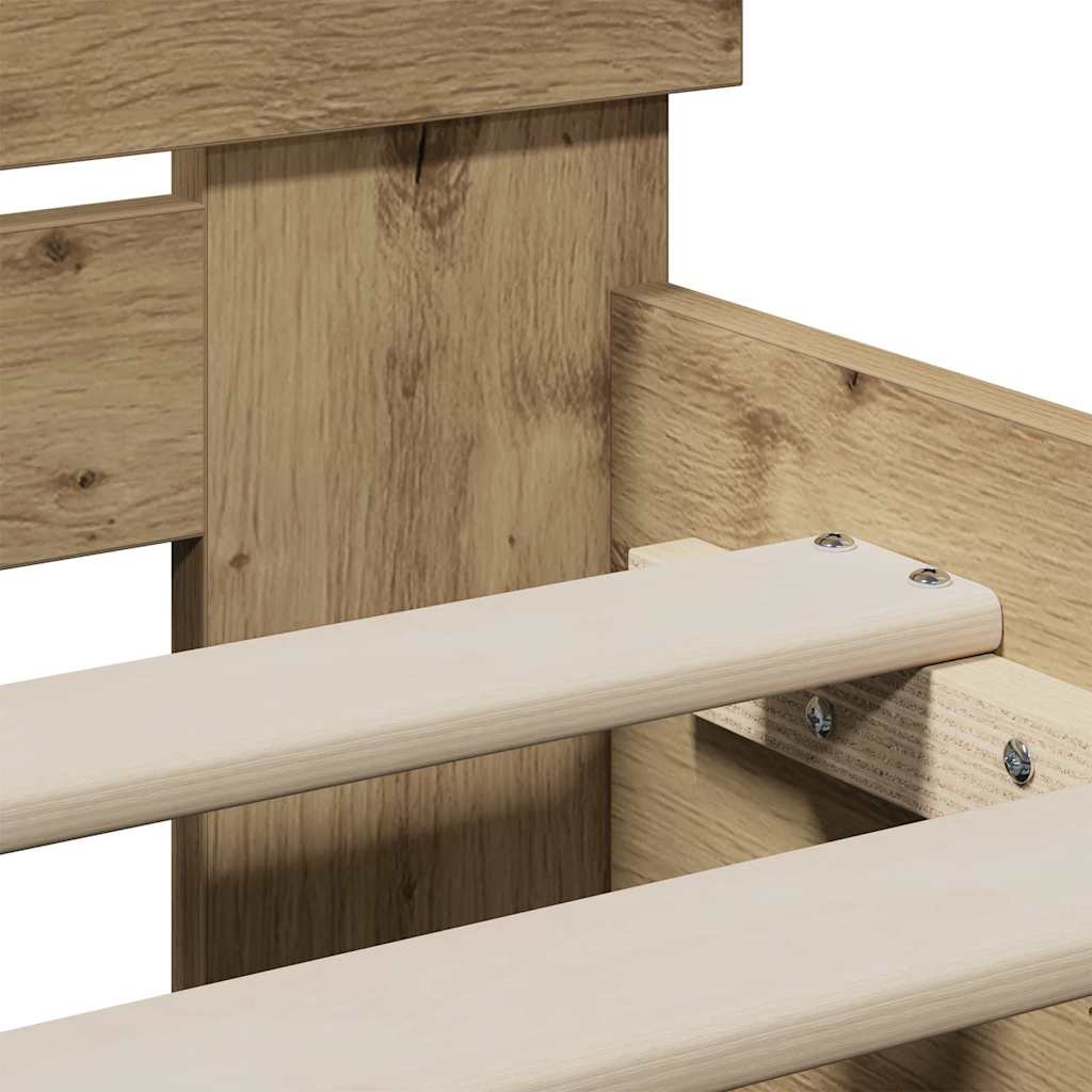 Bed Frame Artisan Oak 90 x 200 cm Engineered Wood