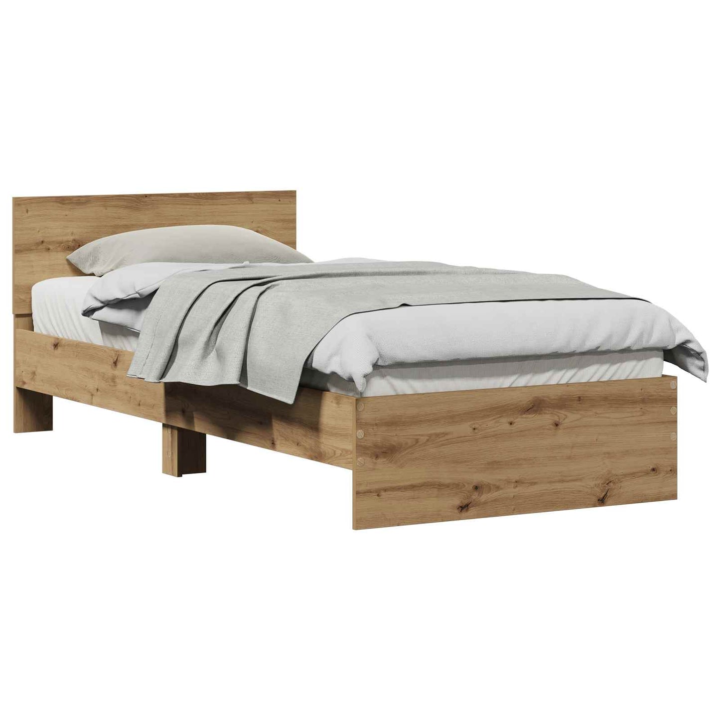 Bed Frame Artisan Oak 90 x 190 cm Engineered Wood