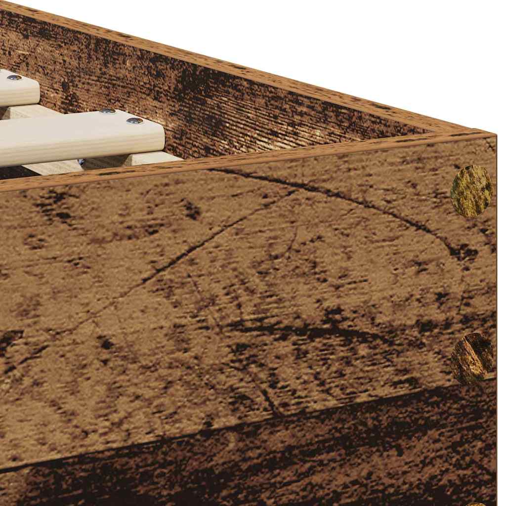 Bed Frame with Headboard Old Wood 75 x 190 cm Engineered Wood