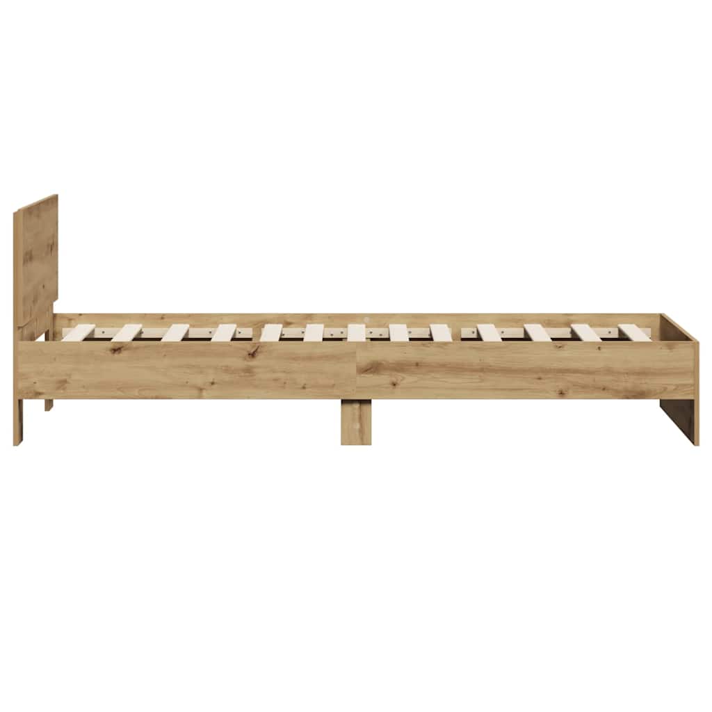 Bed Frame Artisan Oak 75 x 190 cm Engineered Wood