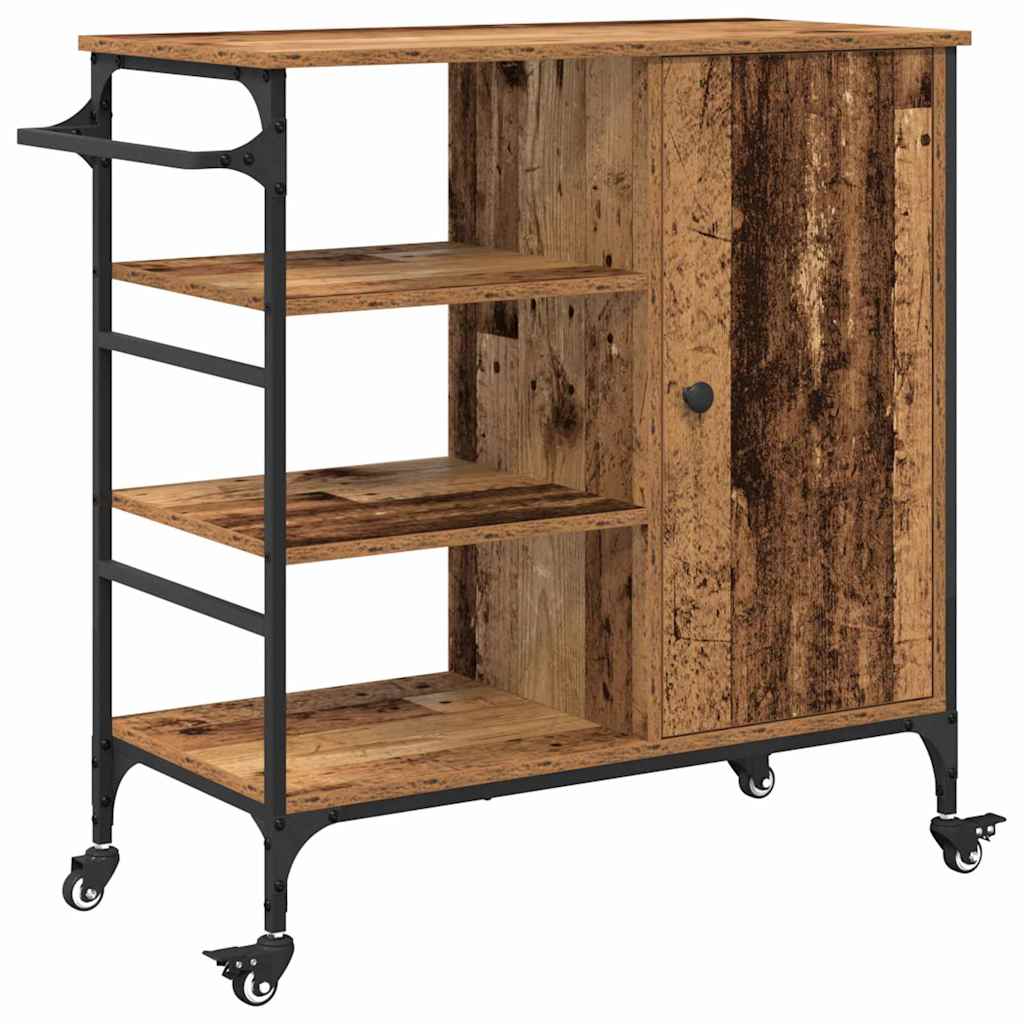 Kitchen Trolley Old Wood 87.5 x 39 x 84.5 cm Engineered Wood