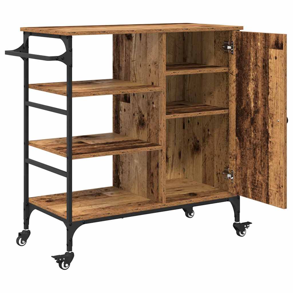 Kitchen Trolley Old Wood 87.5 x 39 x 84.5 cm Engineered Wood