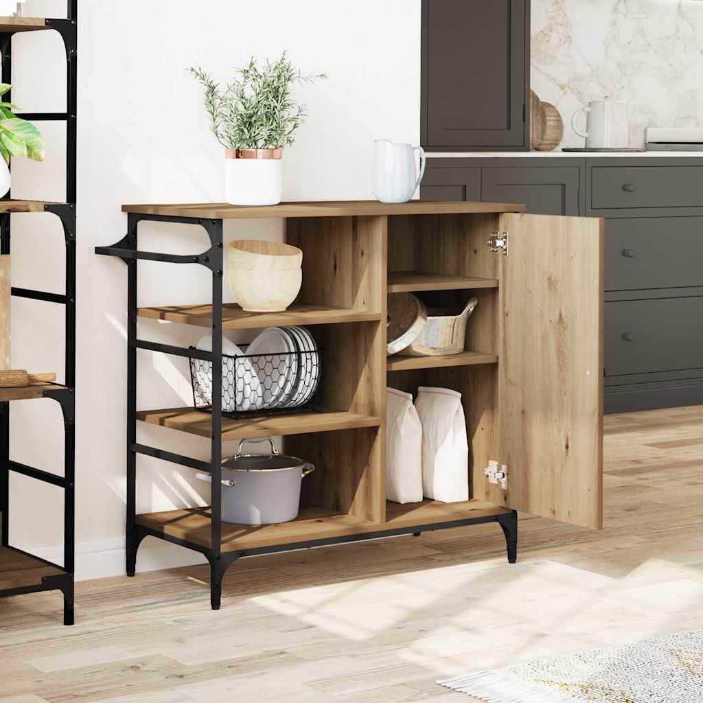 Kitchen Trolley Artisan Oak 87.5 x 39 x 84.5 cm Engineered Wood