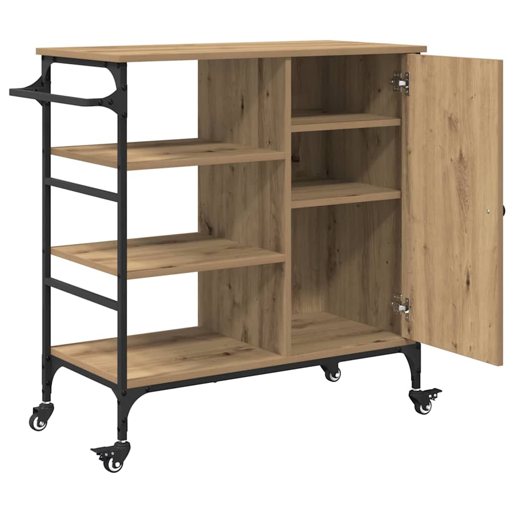 Kitchen Trolley Artisan Oak 87.5 x 39 x 84.5 cm Engineered Wood