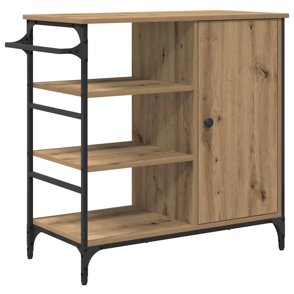 Kitchen Trolley Artisan Oak 87.5 x 39 x 84.5 cm Engineered Wood