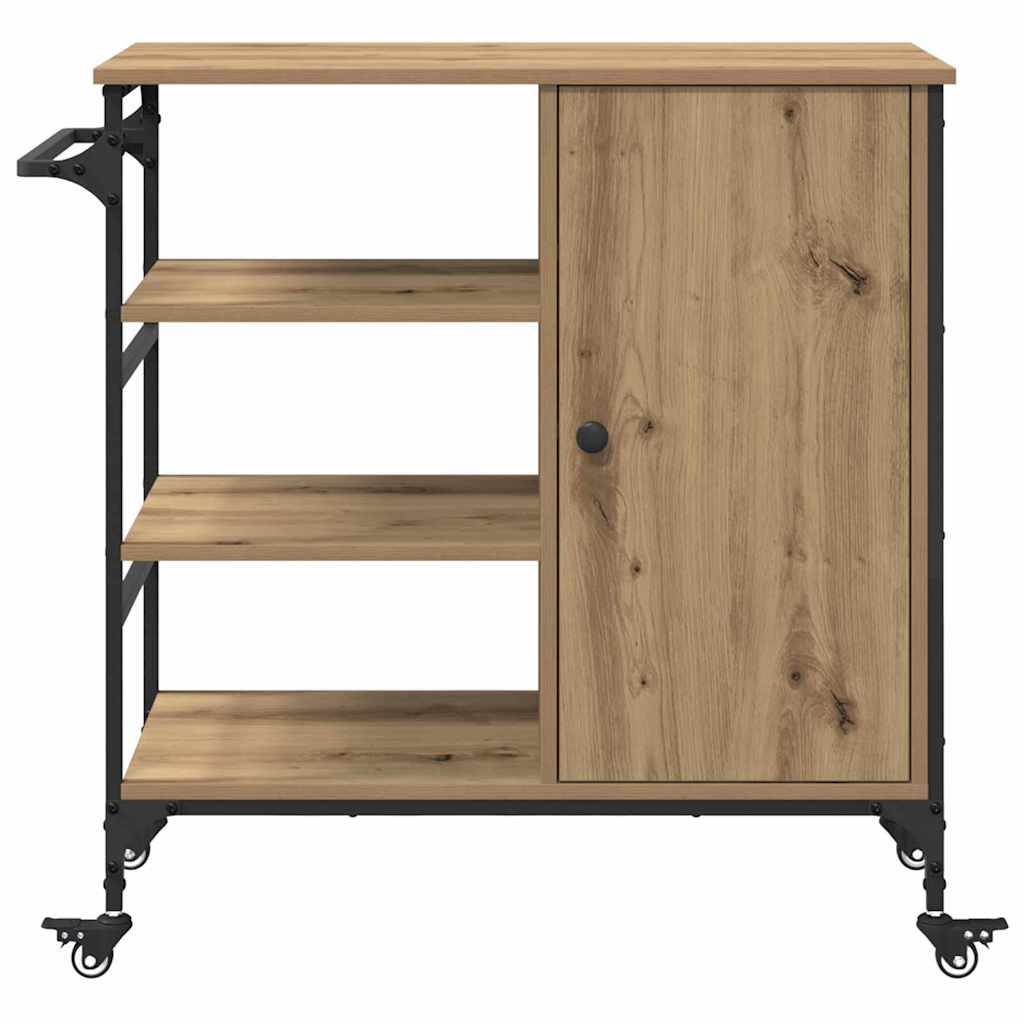 Kitchen Trolley Artisan Oak 87.5 x 39 x 84.5 cm Engineered Wood