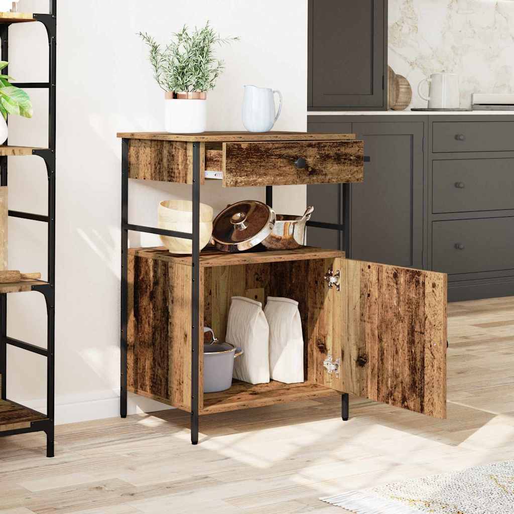 Kitchen Trolley Old Wood 56 x 43 x 89.5 cm Engineered Wood
