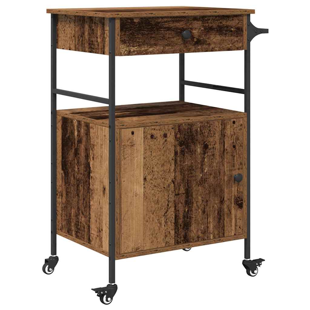 Kitchen Trolley Old Wood 56 x 43 x 89.5 cm Engineered Wood