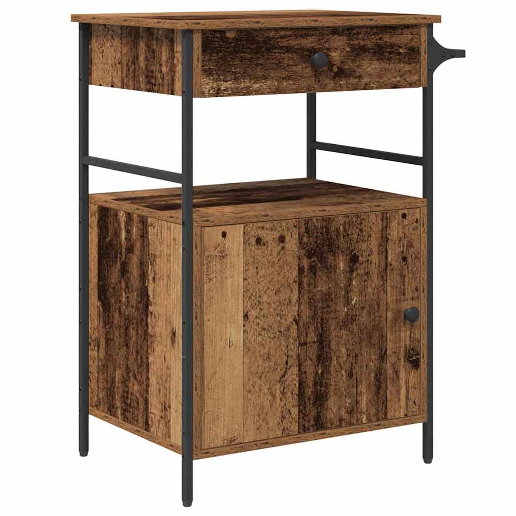 Kitchen Trolley Old Wood 56 x 43 x 89.5 cm Engineered Wood