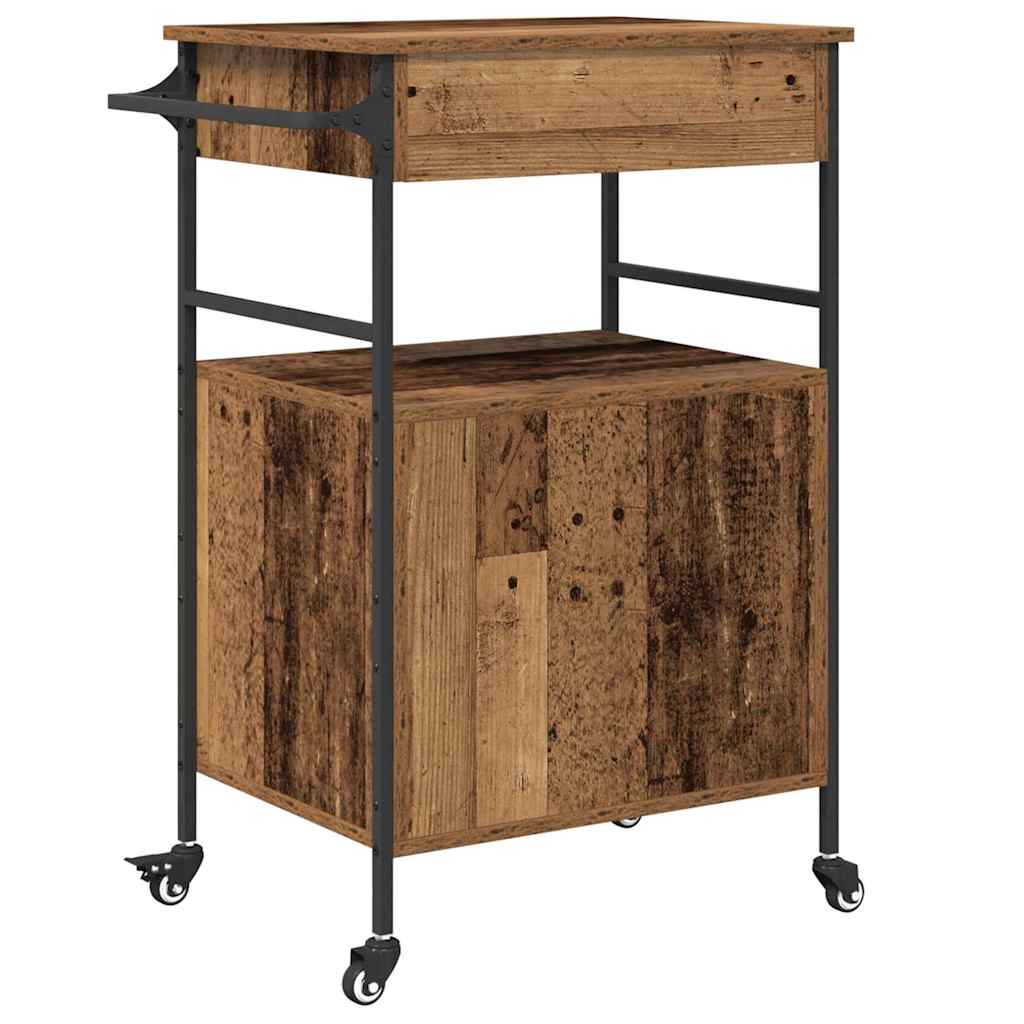 Kitchen Trolley Old Wood 56 x 43 x 89.5 cm Engineered Wood