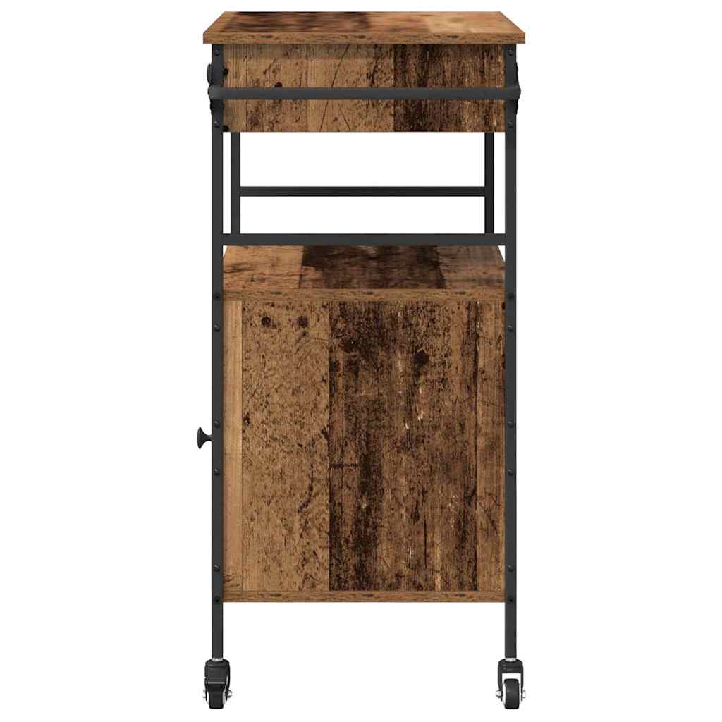Kitchen Trolley Old Wood 56 x 43 x 89.5 cm Engineered Wood