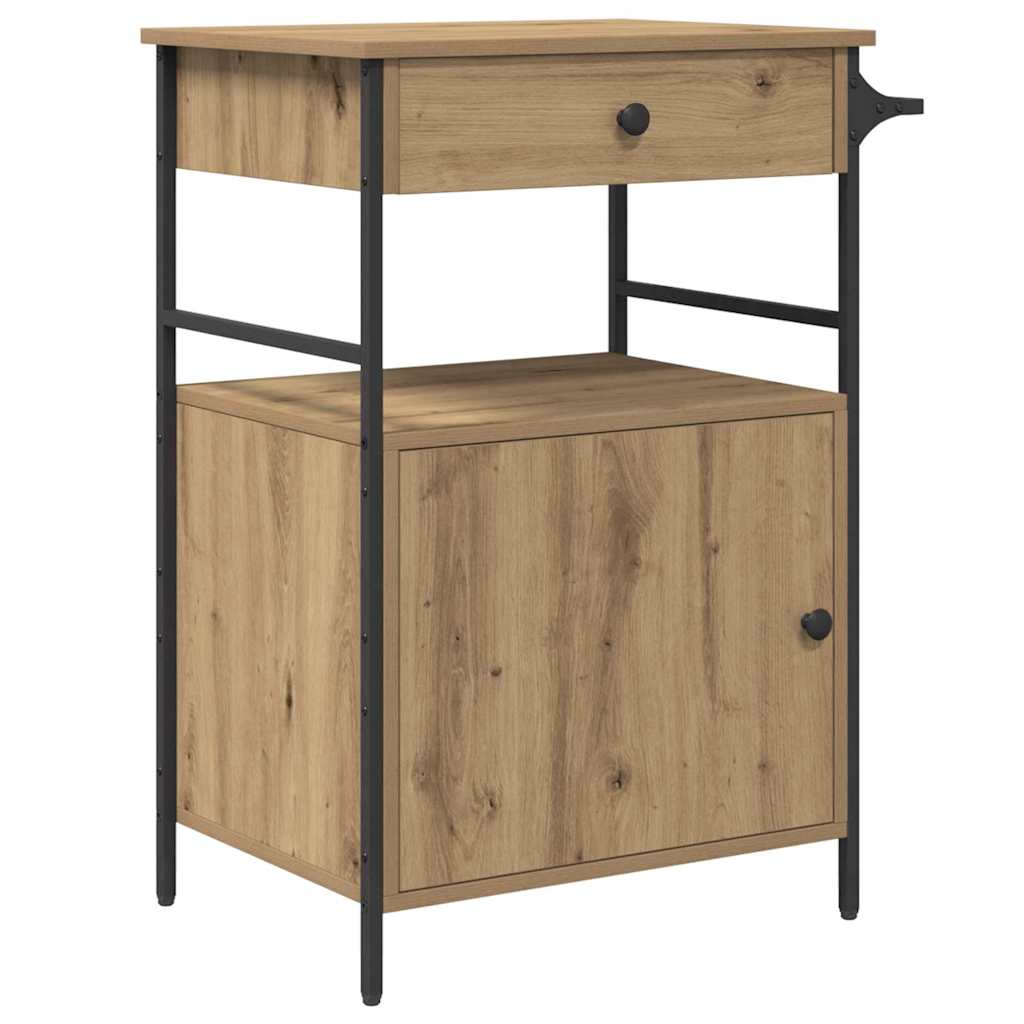 Kitchen Trolley Artisan Oak 56 x 43 x 89.5 cm Engineered Wood