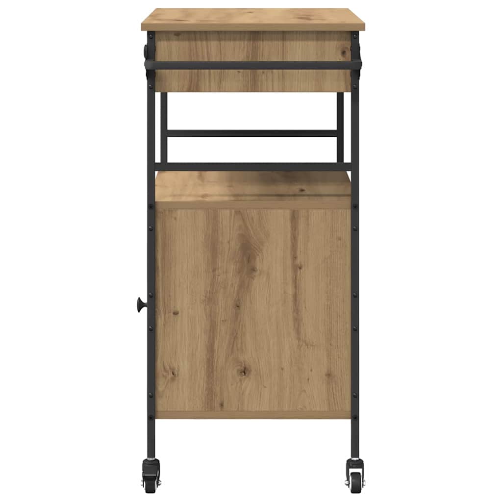 Kitchen Trolley Artisan Oak 56 x 43 x 89.5 cm Engineered Wood