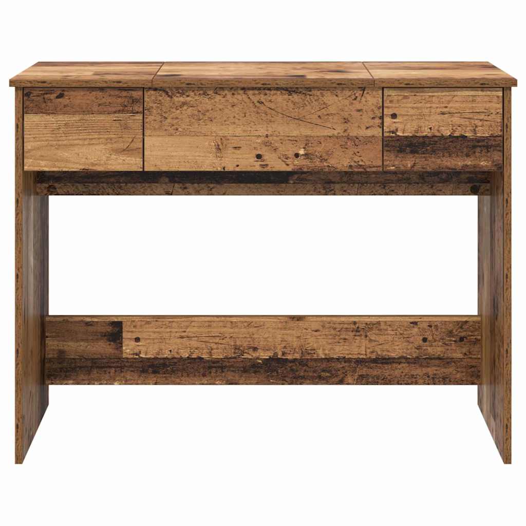 Cosmetic Table with Drawer with Mirror Old Wood 100 x 45 x76 cm