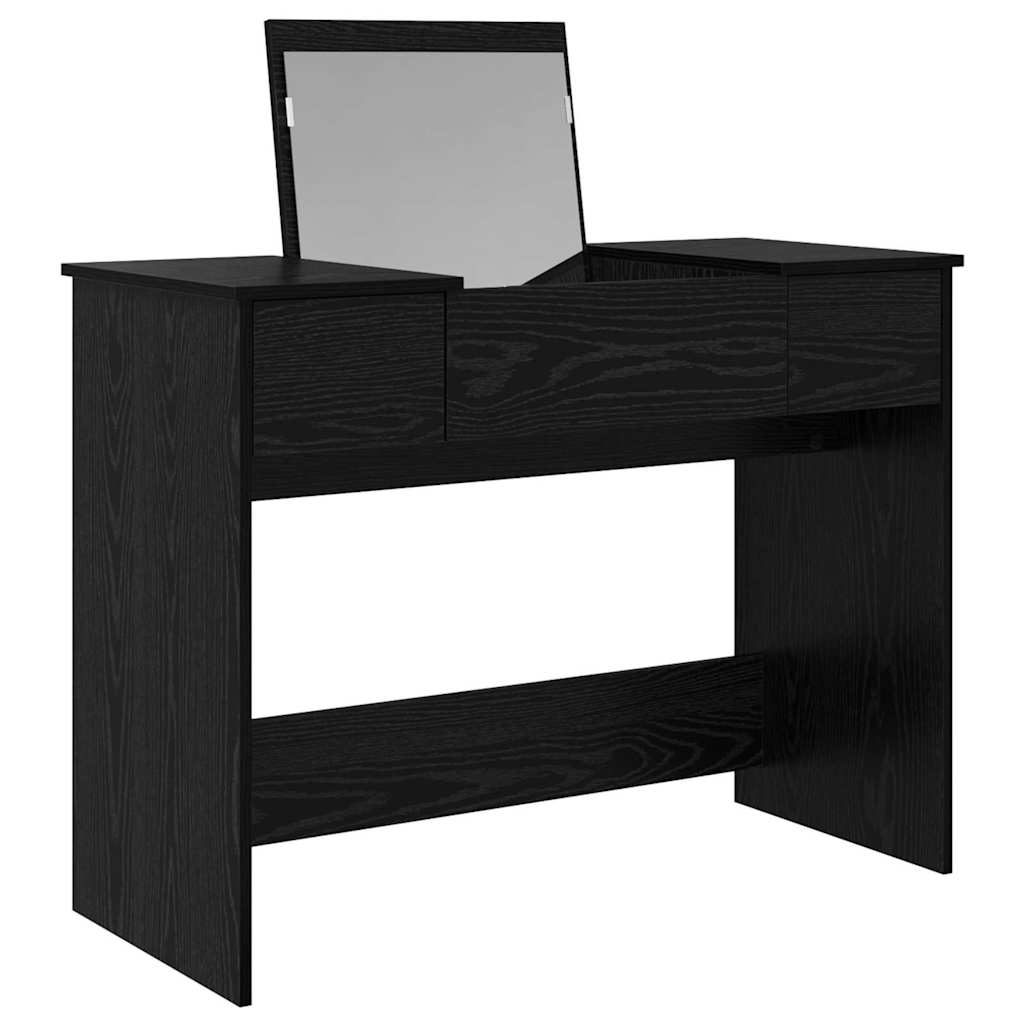 Cosmetic Table with Drawer Black Oak 100 x 45 x76 cm