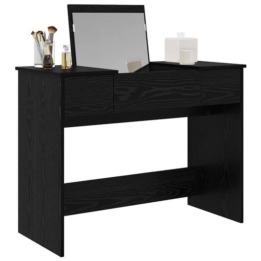 Cosmetic Table with Drawer Black Oak 100 x 45 x76 cm
