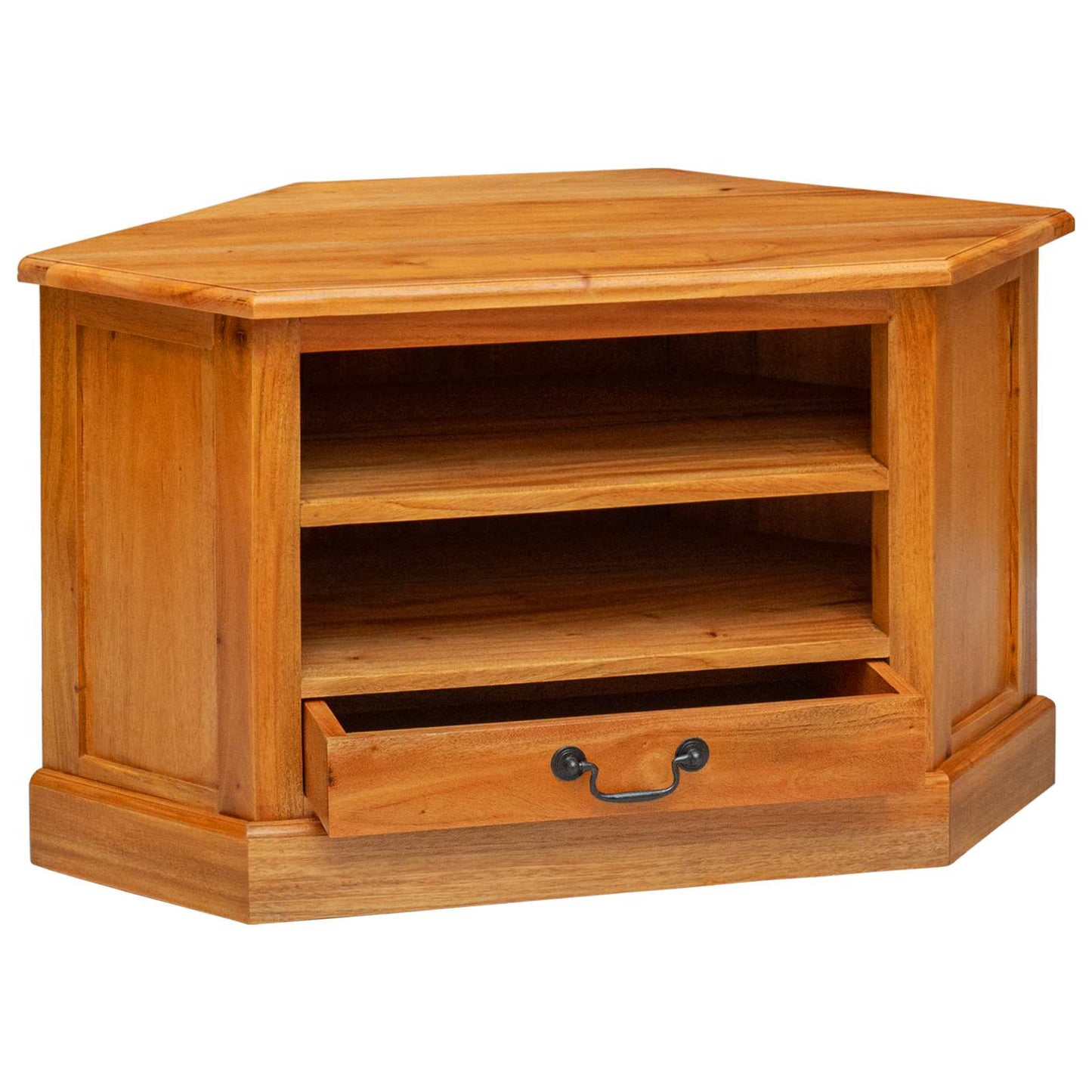 CornerTVCabinet Natural 79 x 40 x 46 cm Solid Mahogany Wood