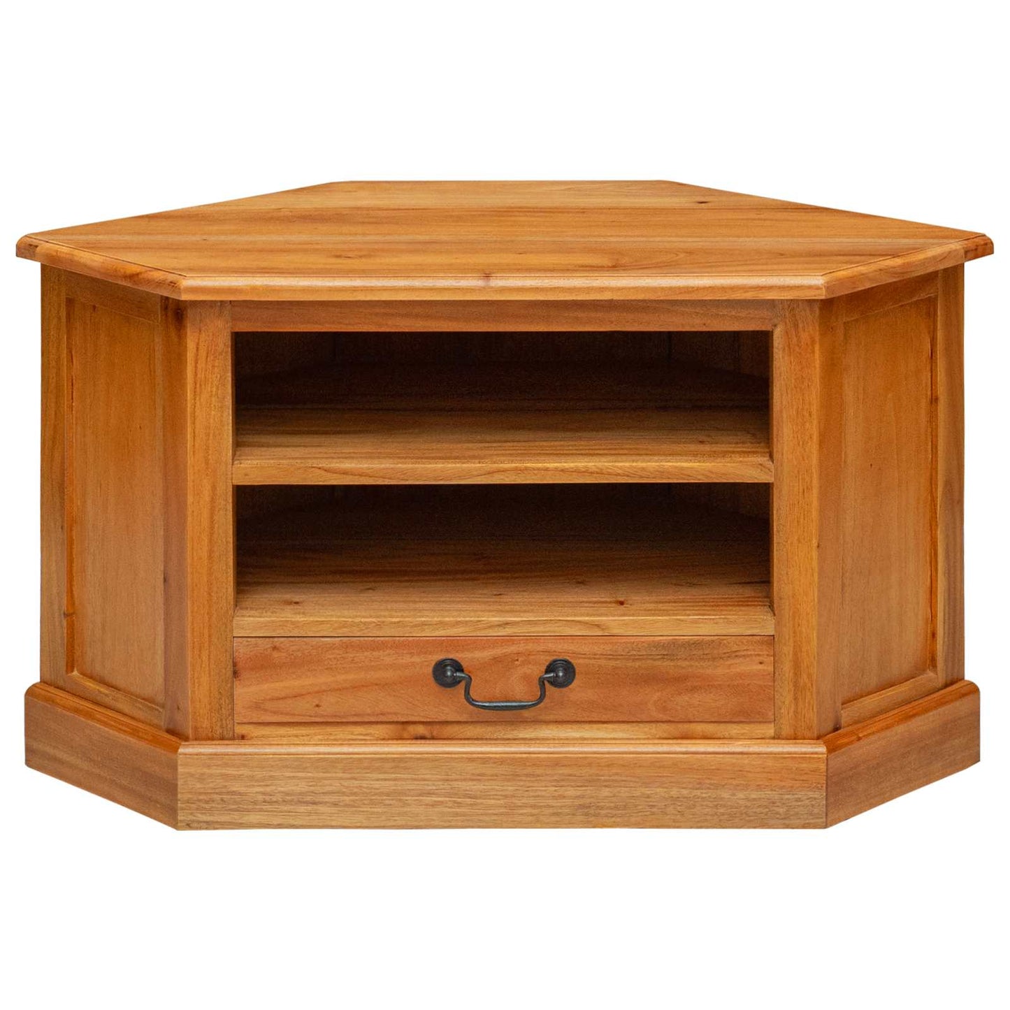 CornerTVCabinet Natural 79 x 40 x 46 cm Solid Mahogany Wood