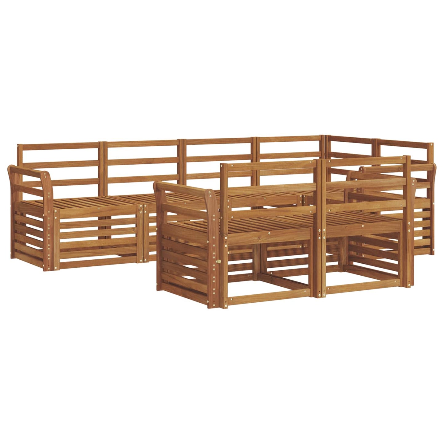 Sectional Sofa Set 7 pcs Natural
