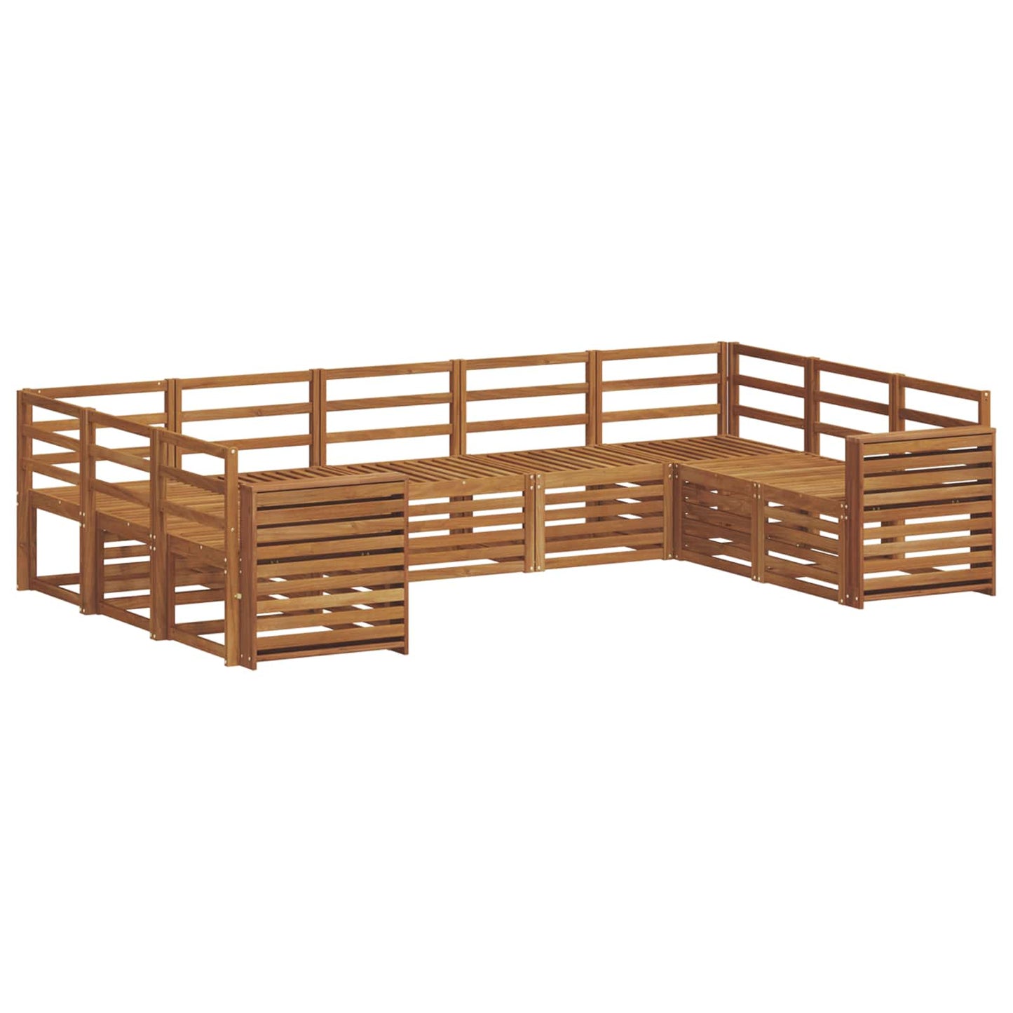 Sectional Sofa Set 9 pcs Natural