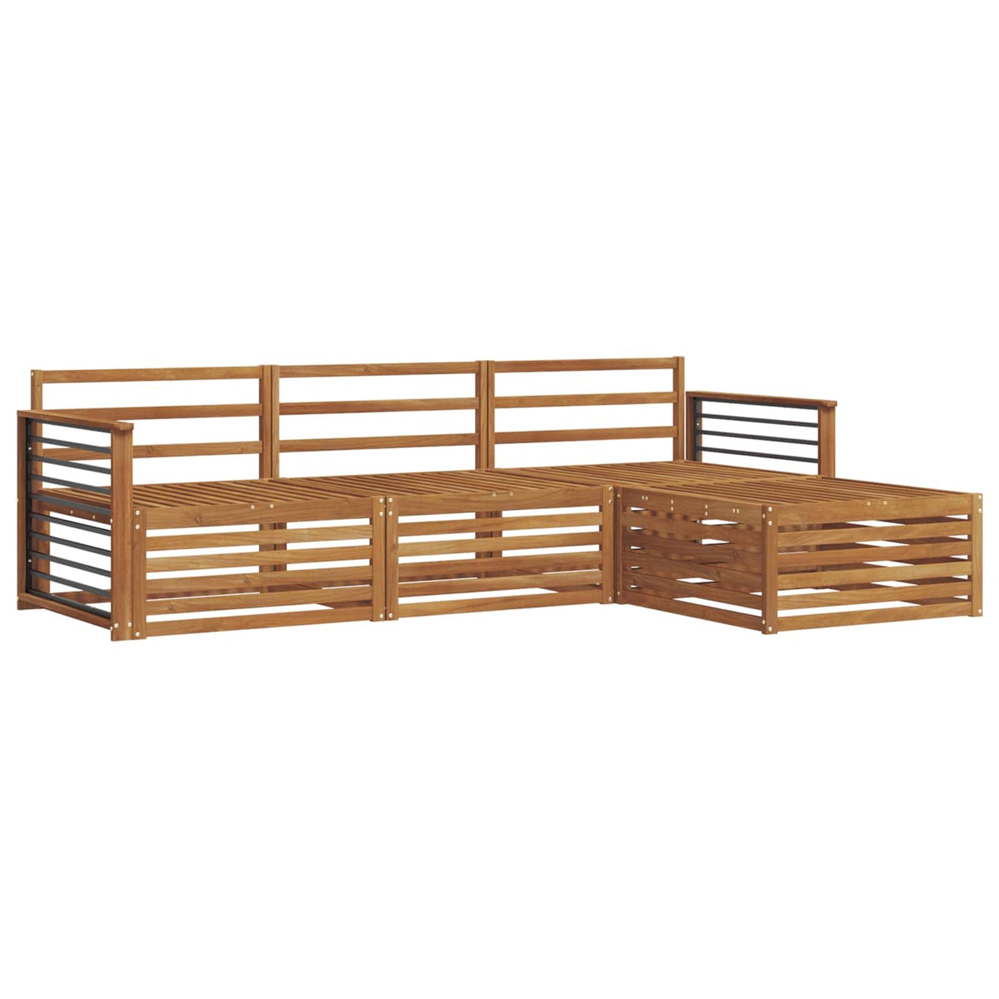 Outdoor Sofa Set Natural 249.5 x 162.5 x 73 cm