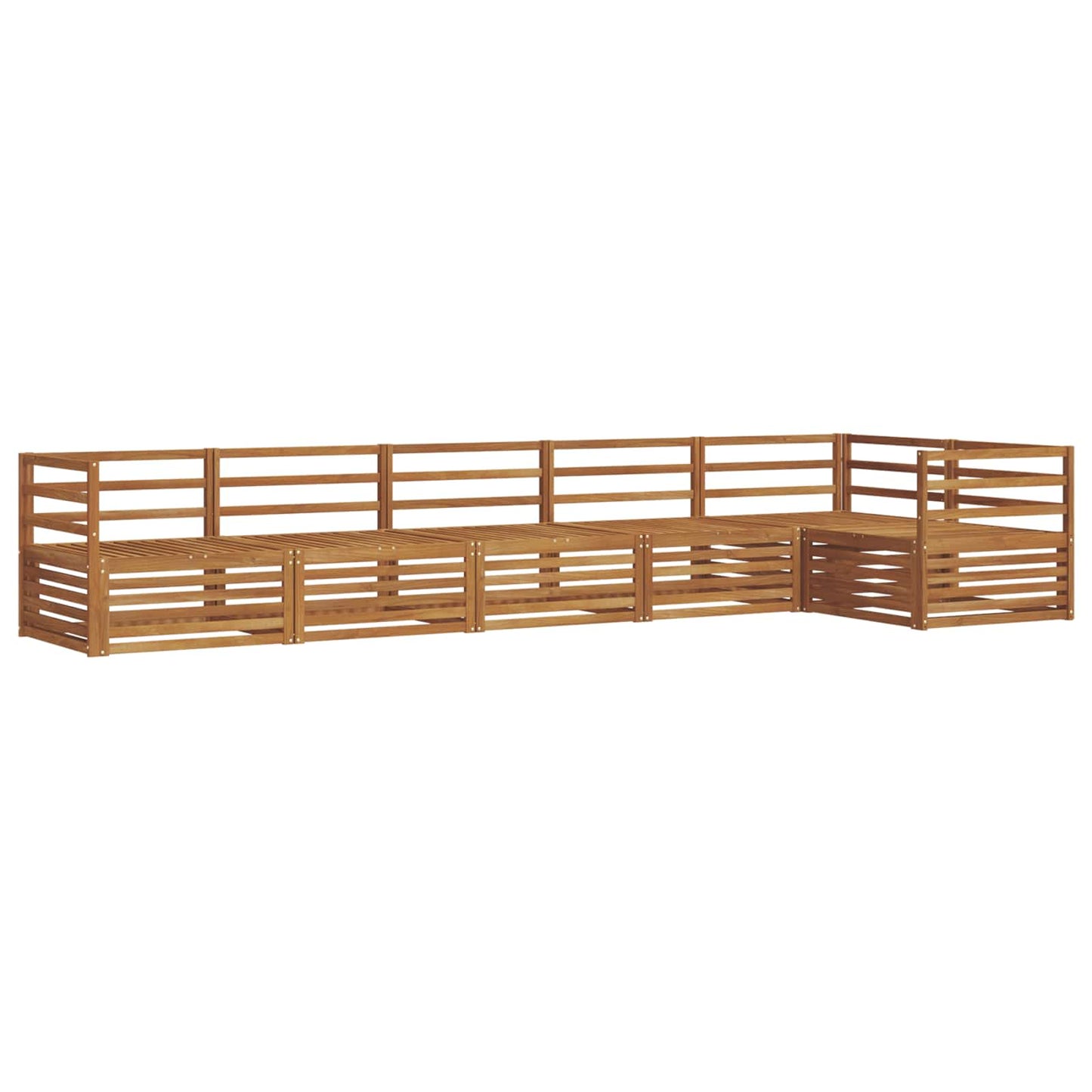 Outdoor Sofa Set 6 pcs Natural Solid Acacia Wood