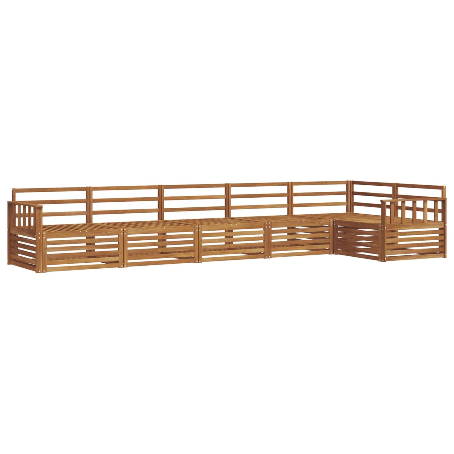 Outdoor Sofa Set 6 pcs Natural Solid Acacia Wood