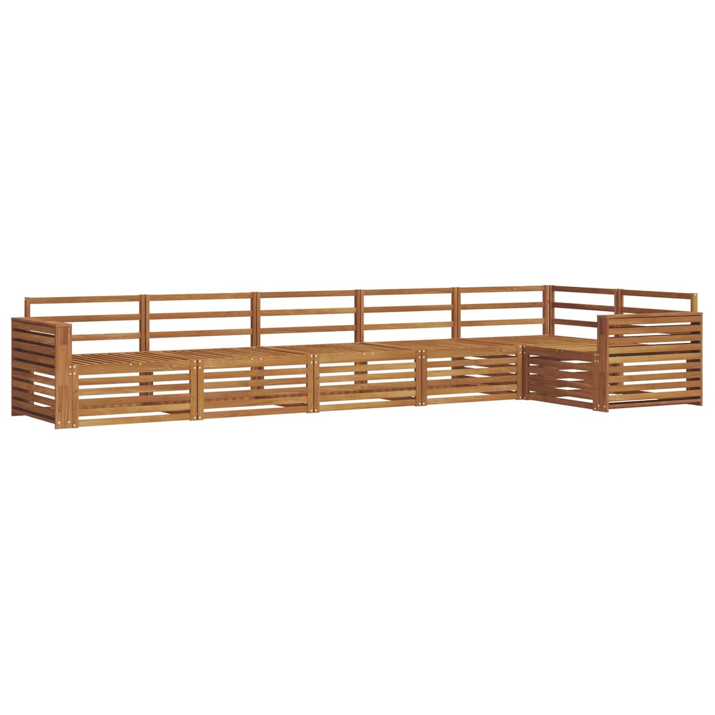 Outdoor Sofa Set 6 pcs Natural Solid Acacia Wood