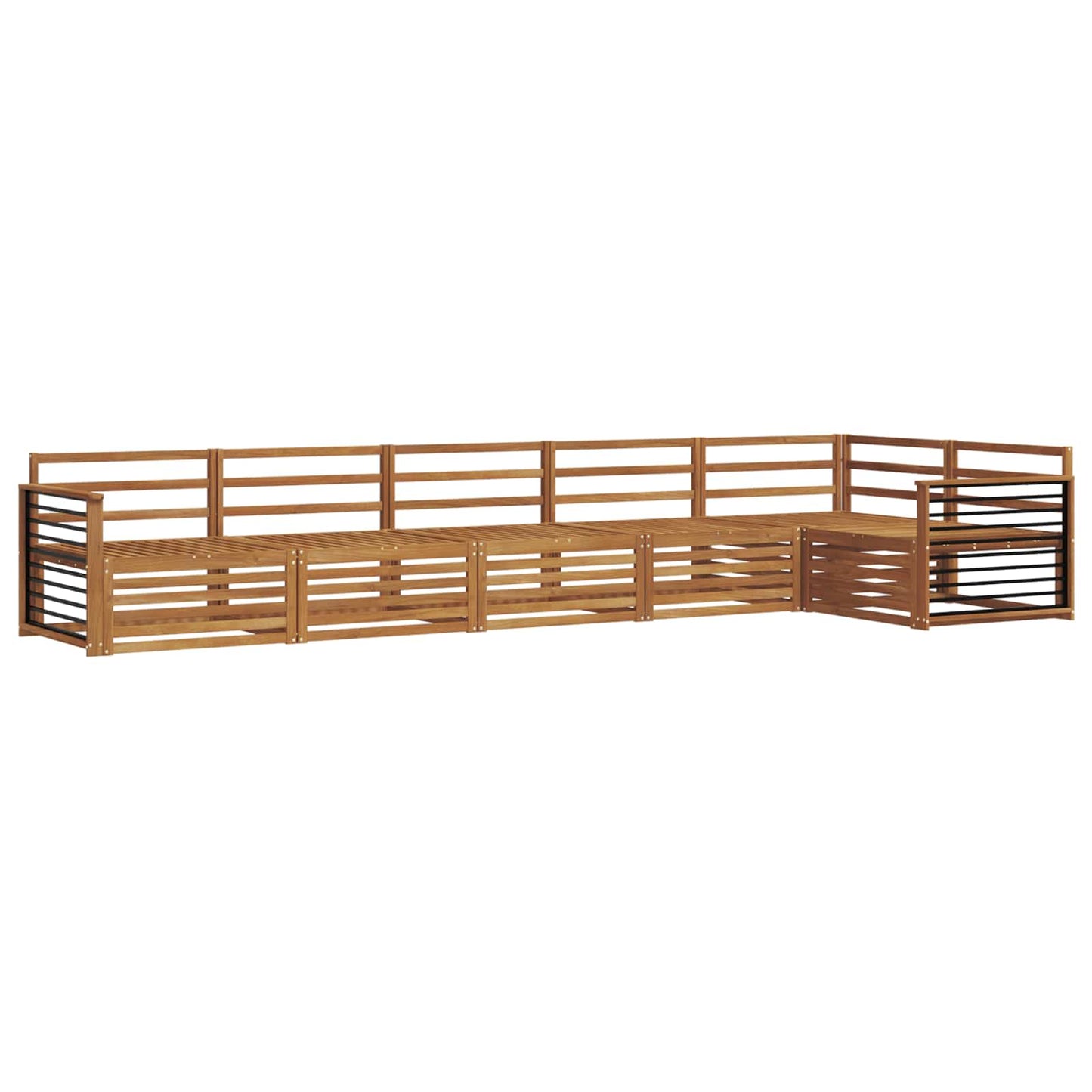 Outdoor Sofa Set 6 pcs Natural Solid Acacia Wood