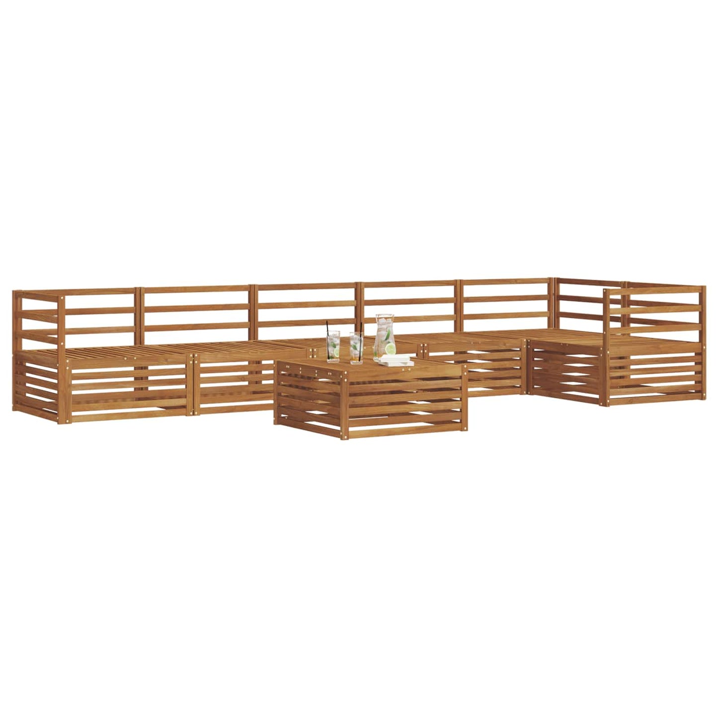 Outdoor Sofa Set 7 pcs Natural