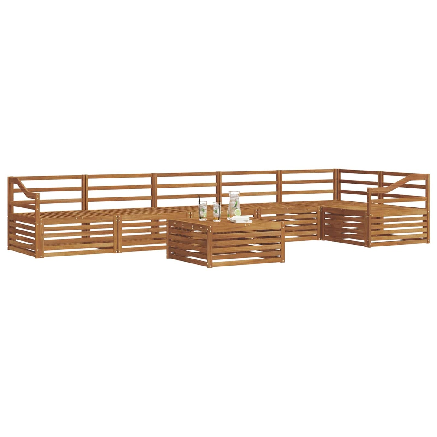 Outdoor Sofa Set 7 pcs Natural