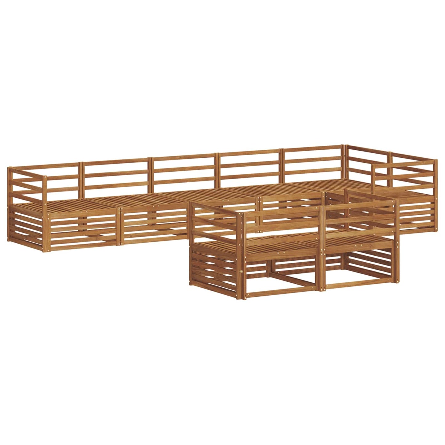 Outdoor Sofa Set 8 pcs Natural Solid Acacia Wood