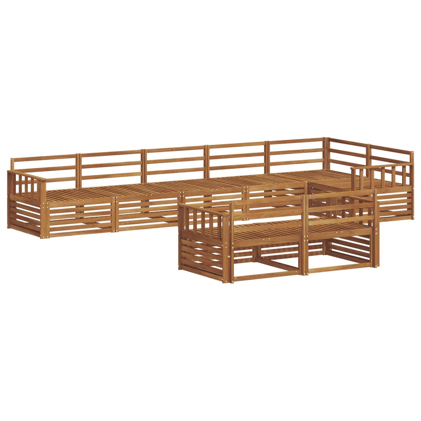Outdoor Sofa Set 8 pcs Natural Solid Acacia Wood