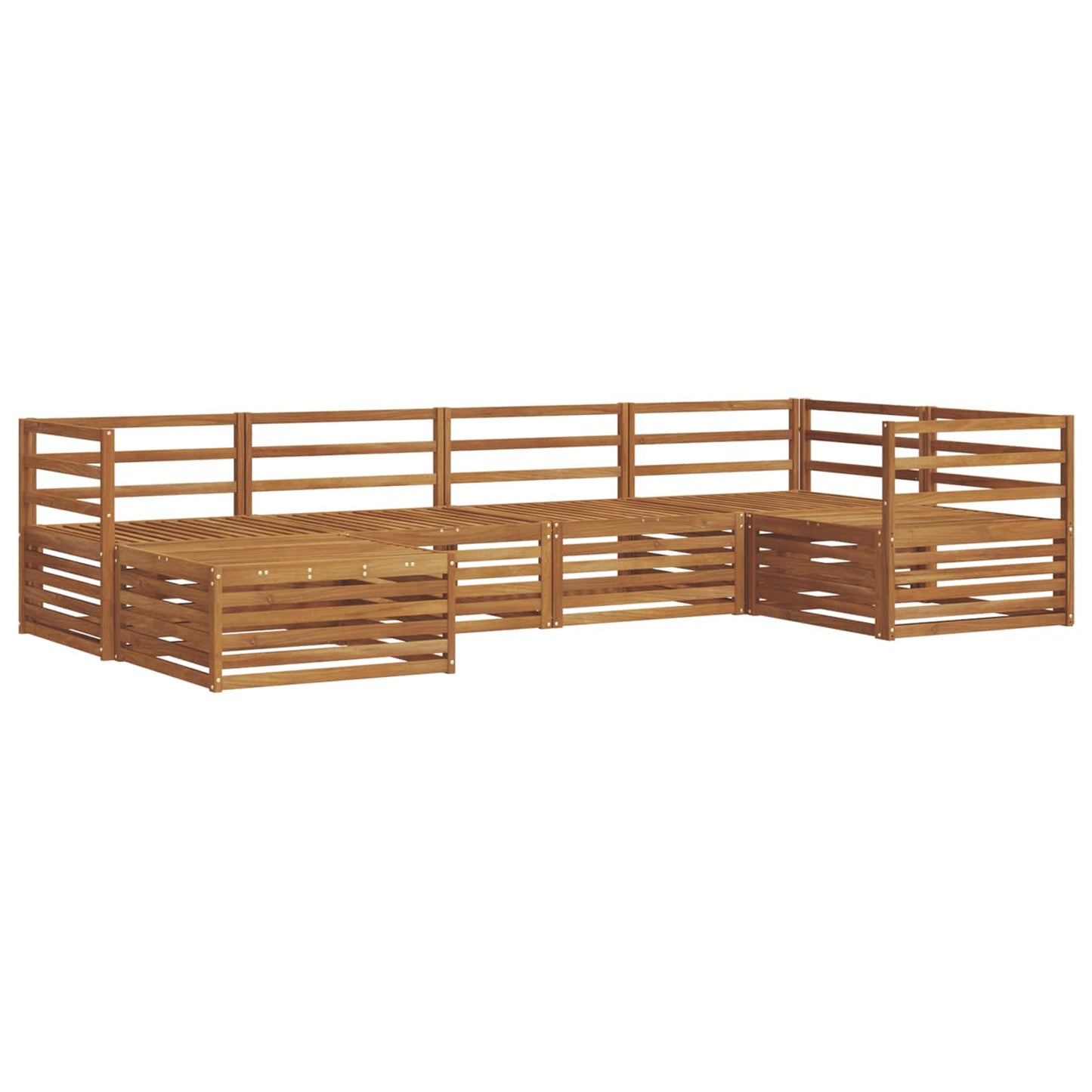 Outdoor Sofa Set 6 pcs Natural Solid Acacia Wood