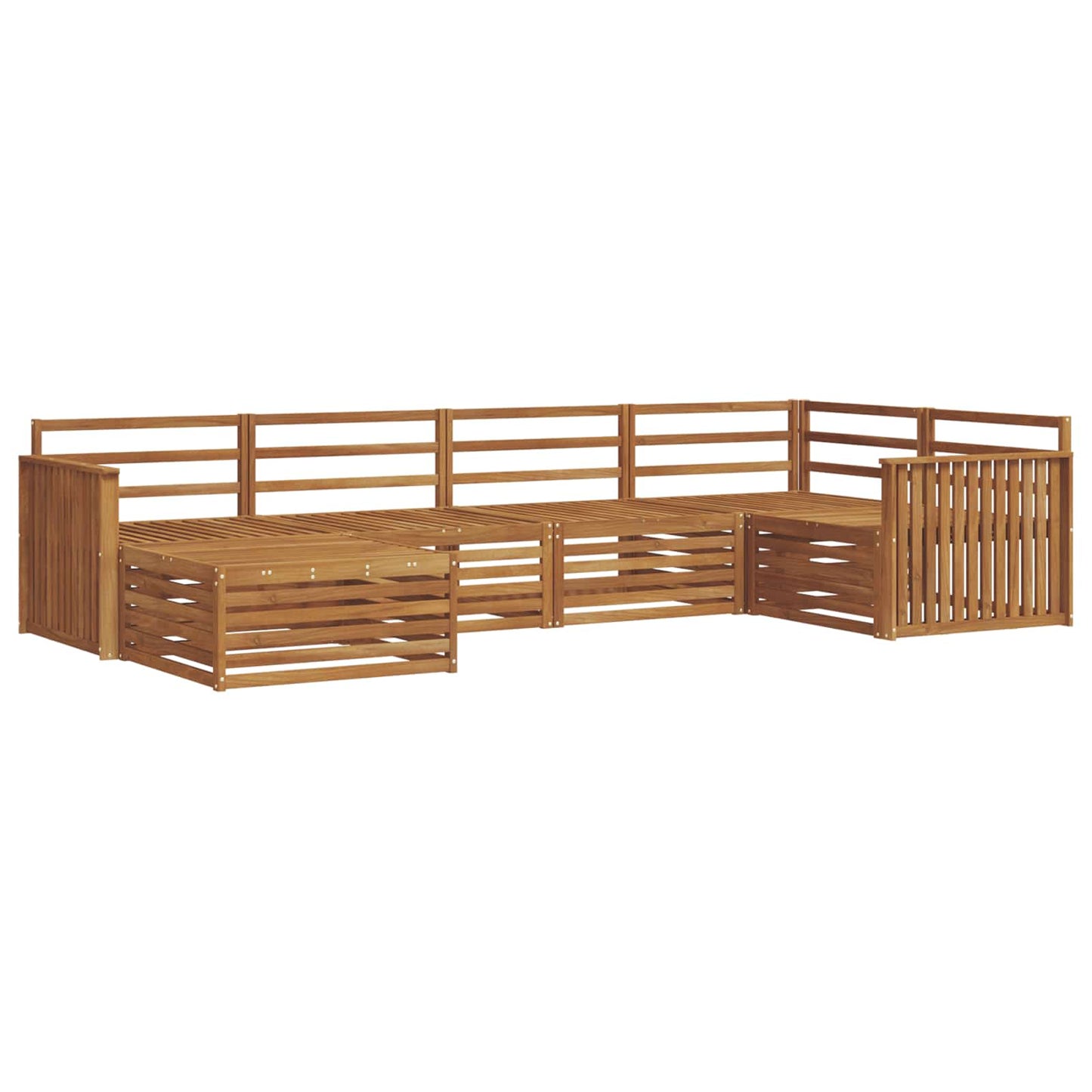 Outdoor Sofa Set 6 pcs Natural Solid Acacia Wood