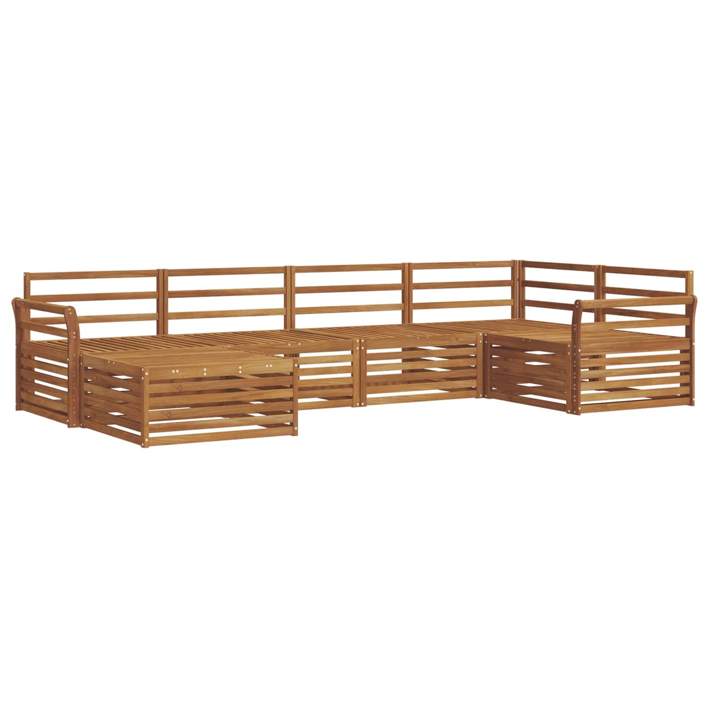 Outdoor Sofa Set 6 pcs Natural Solid Acacia Wood