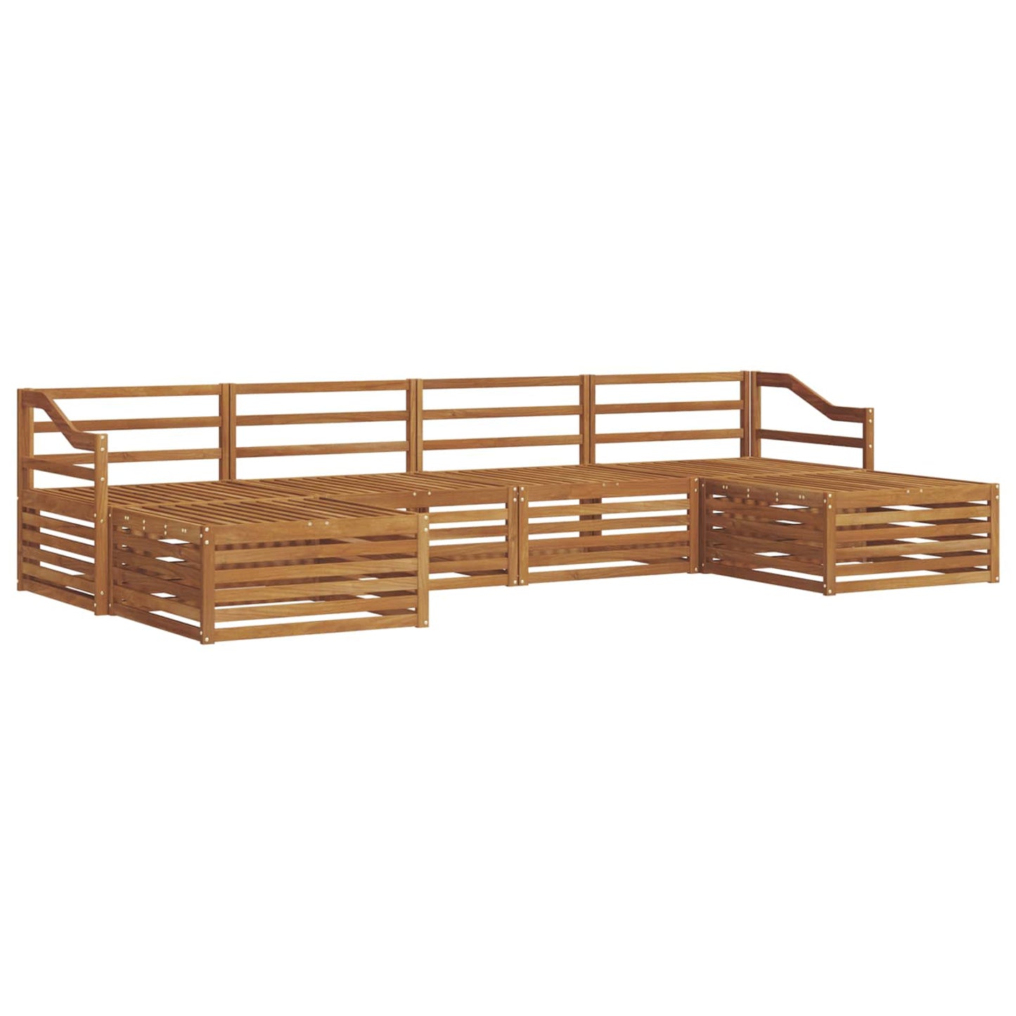 Sofa Sets 6 pcs Natural Solid Acacia Wood