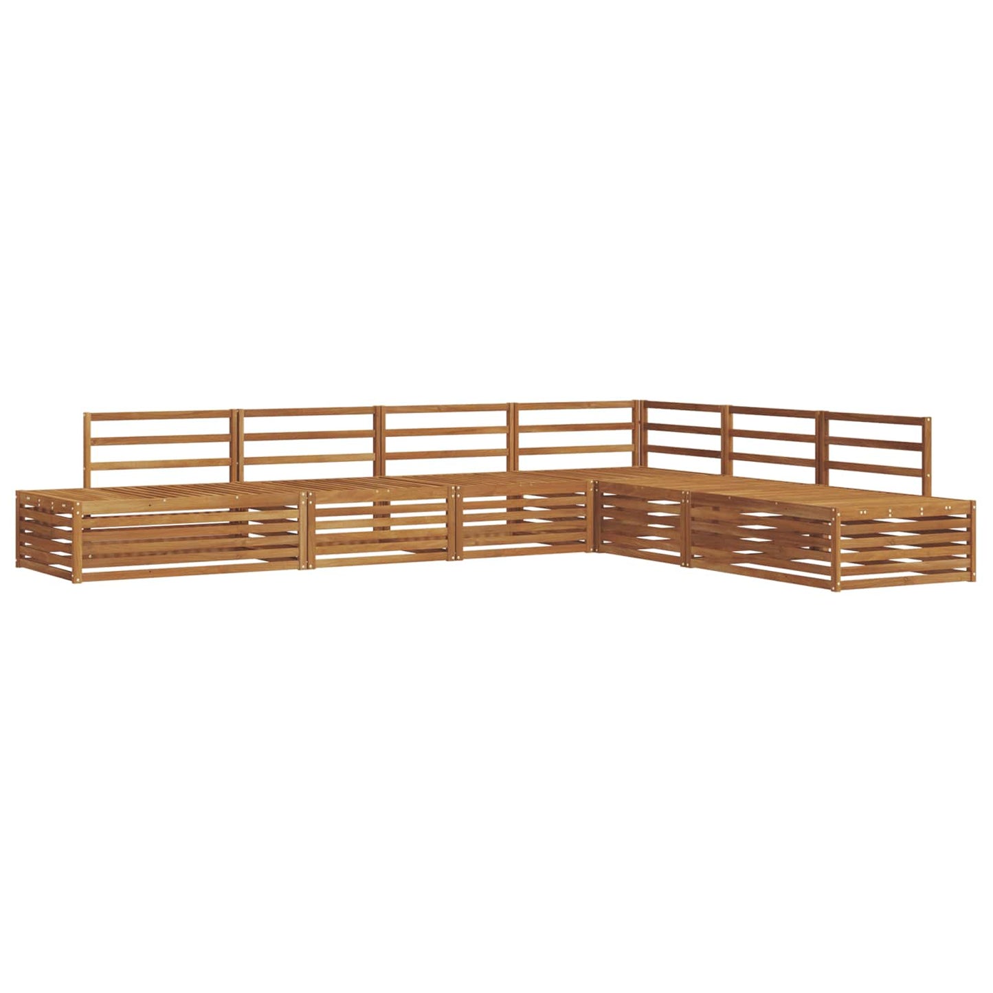 Outdoor Sofa Set 6 Piece Natural Solid Acacia Wood