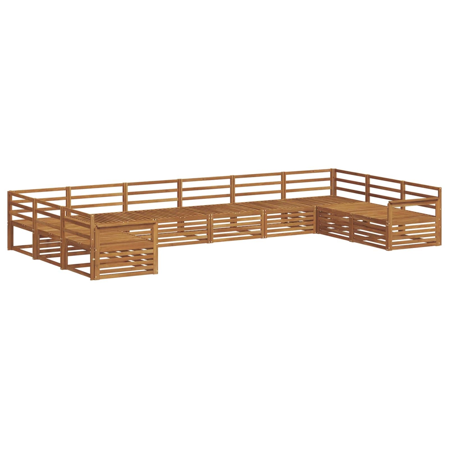 Sofa Sets 7 pcs Natural Solid Acacia Wood